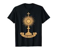 Adoración Eucarística Católica Custodia Santísimo Sacramento Camiseta