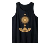 Adoración Eucarística Católica Custodia Santísimo Sacramento Camiseta sin Mangas