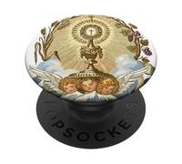 Adoración Eucarística del Santo Sacramento Vintage Católica PopSockets PopGrip Adhesivo