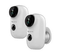 Adorbee A3 cámaras de Seguridad inalámbricas con batería Recargable, 100% sin Cables, visión Nocturna con Audio de 2 vías con Sensor de Movimiento PIR y Toma SD(Paquete de 2)