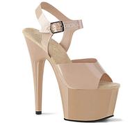 ADORE-708N (EU 37 = US 7) 7 tacones, 2 3/4 PF Sandalia con correa de tobillo