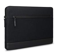Adore June 14" Bent Bolsa para portátil Negro Compatible con MacBook Pro 14 2023 2021, Tejidos Reciclados Sostenibles, Cremalleras Impermeables - Made in Europe