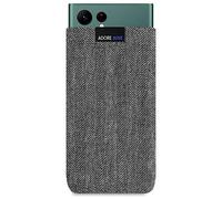 Adore June Business Funda Compatible con Galaxy S25 Ultra / S24 Ultra / S23 Ultra / S22 Ultra Material Característico, Efecto Limpiador de Pantalla, Gris/Negro