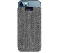 Adore June Business Funda Compatible con iPhone 13 Pro MAX/iPhone 12 Pro MAX Material Característico, Efecto Limpiador de Pantalla, Gris/Negro