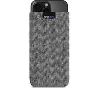 Adore June Business Funda Compatible con iPhone 16 Pro MAX 2024 Material Característico, Efecto Limpiador de Pantalla, Gris/Negro