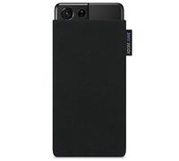 Adore June Classic Negro Funda Compatible con Galaxy S21 Ultra, Material Resistente Efecto Limpiador de Pantalla