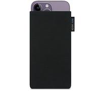 Adore June Classic Negro Funda Compatible con iPhone 14-15 Plus/iPhone 14-15 Pro MAX, Material Resistente Efecto Limpiador de Pantalla