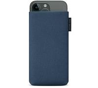 Adore June Classic Recycled Azul Funda Compatible con iPhone 14-15 Plus/iPhone 14-15 Pro MAX, Tejido de R-PES Moderno Sostenible. Hecho en Europa