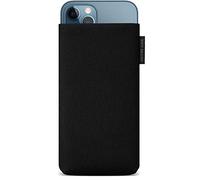 Adore June Classic Recycled Negro Funda Compatible con iPhone 13 Pro MAX/iPhone 12 Pro MAX, Tejido de R-PES Moderno Sostenible. Hecho en Europa