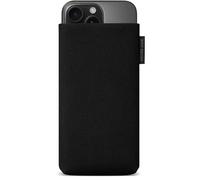 Adore June Classic Recycled Negro Funda Compatible con iPhone 16 Pro MAX 2024, Tejido de R-PES Moderno Sostenible. Hecho en Europa