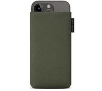 Adore June Classic Recycled Verde Oliva Funda Compatible con iPhone 15 14 / iPhone 15 14 Pro, Tejido de R-PES Moderno Sostenible. Hecho en Europa