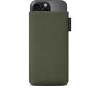 Adore June Classic Recycled Verde Oliva Funda Compatible con iPhone 16 Pro MAX 2024, Tejido de R-PES Moderno Sostenible. Hecho en Europa