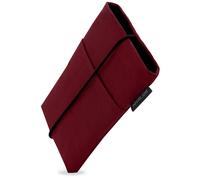 Adore June Funda Bene Compatible con Smartphones de 6 a 6,3 Pulgadas (como iPhone 17 Pro, iPhone 17e, iPhone 17, Galaxy S26, Galaxy S25, Pixel 10 Pro), Cierre de Goma, Color Rojo Burdeos