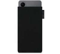 Adore June Funda clásica negra compatible con Samsung Galaxy S25 Edge, de tejido Cordura resistente con efecto de limpieza de pantalla