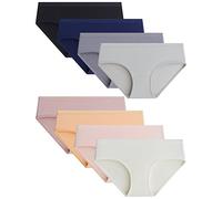 Adorel Braguitas Algodón Ropa Interior para Niñas Pack de 8 Monocromo 11-12 Años (Tamaño del Fabricante M)