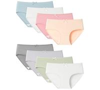 Adorel Braguitas Algodón Suave Ropa Interior Básico para Niña Pack de 8 Multicolor 15-17 Años (Tamaño del Fabricante XL)