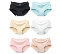 Adorel Braguitas Sin Costuras para Niña Adolescente Pack de 6 Color básico 12-14 Años (Tamaño del Fabricante L)