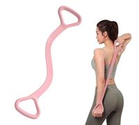 Adorila Figura 8 Banda de Resistencia, para Fitness de Hombres y Mujeres, Cuerdas elásticas portátiles para Yoga, Pilates (15 Libras, Rosa)