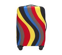 Adorila Funda Protectora de Maleta de Viaje, Lavable, Funda Protectora elástica para Maleta, Onda Colorida, S