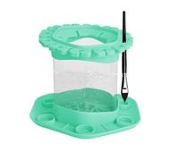 Adorila Limpiador de brochas de pintura, taza de enjuague de silicona, soporte para brochas y limpiador de pinceles, herramienta limpiadora de pinceles de pintura para acrílico, acuarela, pinturas a