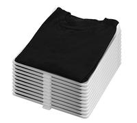 Adorila Paquete de 10 organizadores de camisetas, organizador de armario, bandejas de ropa, tabla de ropa plegable, apilable, organizador de tablero de recibos de camisa
