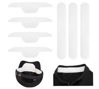 Adorila Paquete de 100 protectores desechables para el cuello, almohadillas para el sudor, banda invisible autoadhesiva, absorbente de sudor, para sombreros, camisa, puños, hombres y mujeres