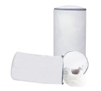 Adorila Paquete de 2 bolsas de malla para lavar zapatos, bolsa de lavadora con cremallera, bolsa de lavandería para limpieza de zapatos para tenis, zapatos de correr, calcetines, Blanco