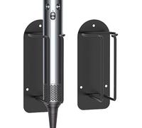 Adorila Paquete de 2 Soportes para rizador de Pared, Organizador de Herramientas de Peinado para el Cabello, Soporte para Herramientas de Cabello Compatible con Dyson Airwrap y Dyson Corrale (Negro)