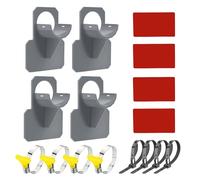 Adorila Paquete de 4 soportes de tubería de piscina, soporte de plástico para manguera de piscina sobre el suelo, soporte de manguera de piscina para manguera de 1.45 pulgadas (máx.) de diámetro