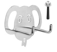 Adorila Portafiltro espresso de acero inoxidable, soporte de pared autoadhesivo con patrón de elefante, colgador de portafiltro espresso para portafiltro de 51 mm, 54 mm, 58 mm