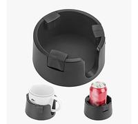 Adorila Portavasos antiderrames, Posavasos de diámetro Interior Ajustable con calcomanía, Soporte para Bebidas para el hogar, Oficina al Aire Libre (Negro)