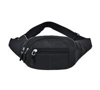 Adorila Riñonera cruzada para hombres y mujeres, riñonera deportiva con correa ajustable, riñonera de moda para viajes, senderismo, ciclismo, correr, Negro -