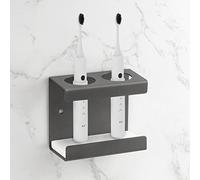 Adorila Soporte para Cepillo de Dientes eléctrico montado en la Pared, Soporte para Cepillo de Dientes con Plato de diatomita, Estante de Almacenamiento Autoadhesivo para Cepillo de Dientes (Gris)