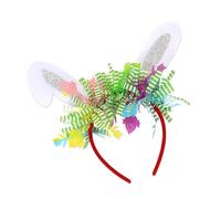 Adorkable - Diadema de maquillaje de conejos para bailes, cumpleaños, diademas divertidas, pascuas, accesorios para el pelo para niños, decoración de celebración de Pascua