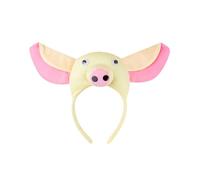Adorkable Piggy - Diadema de maquillaje para bailes, cumpleaños, diademas divertidas, pelo peludo para niños, juego de cosplay de animales