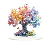 Adorno acrílico 2D bellamente diseñado con un tema de mariposa, perfecto para celebraciones