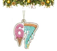 Adorno acrílico Christmas 67, Divertido Adorno Decorativo Six Seven, para Colgar en el árbol con el número de Papá Noel, Regalos para Las Fiestas, decoración para Interiores (E)
