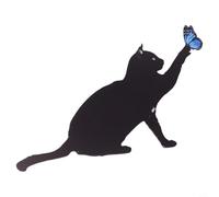 Adorno acrílico de gato para exteriores, para disuasión de pájaros, jardín, césped, patio, granja, decoración y control de plagas (A)