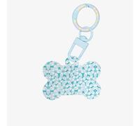 Adorno acrílico de hueso de perro con estampado de flores de hibisco tropical, adorno para mascotas, llavero, envoltura de regalos, para los amantes de las mascotas