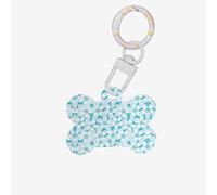 Adorno acrílico de hueso de perro con estampado de flores de hibisco tropical, adorno para mascotas, llavero, envoltura de regalos, para los amantes de las mascotas