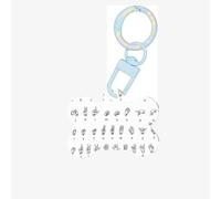 Adorno acrílico de hueso de perro con impresión de alfabeto de lenguaje de signos, etiquetas de perro personalizadas, llavero con forma de hueso