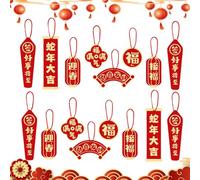 Adorno año de la serpiente 2025, adornos chinos para el Año Nuevo | Colgante Lucky Fu para el Festival de Primavera,Decoraciones de Año Nuevo Adornos Decoraciones del hogar Adornos para automóviles