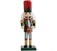 Adorno clásico de madera con diseño de rey cascanueces de 16 cm para mesa con diseño europeo (modelo H)