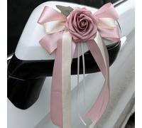 Adorno Coche Boda Seda al Agua 2 Unidades Adorno Coche Boda Seda(6PC Pink)