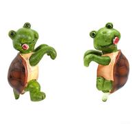 Adorno colgante creativo de tortuga para jardín, contenedor de animales de resina para acuario, decoración de escritorio, verde (colgante de tortuga)