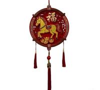 Adorno colgante de Año Nuevo Lunar Vietnamita Dios de la Riqueza con movimiento de asintiendo autoactivado para decoración cultural (B)