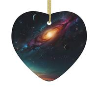 Adorno colgante de cerámica para árbol de Navidad, diseño de ecos de existencia, puede añadir un toque romántico a festivales o fiestas