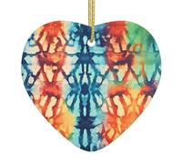 Adorno colgante de cerámica para árbol de Navidad, diseño de tribu exótica de HJFCZH que puede añadir un toque romántico a festivales o fiestas