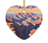 Adorno colgante de cerámica para árbol de Navidad, diseño de WHJSHOP Belleza, Gran Cañón que puede añadir un toque romántico a festivales o fiestas