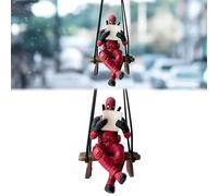 Adorno Colgante de Coch, Accesorios de Decoración Interior de Automóvil, Car Decor Charm Pendant, Ornamento Colgante de Deadpool Oscilante, Decoración de Espejo Retrovisor de Anime